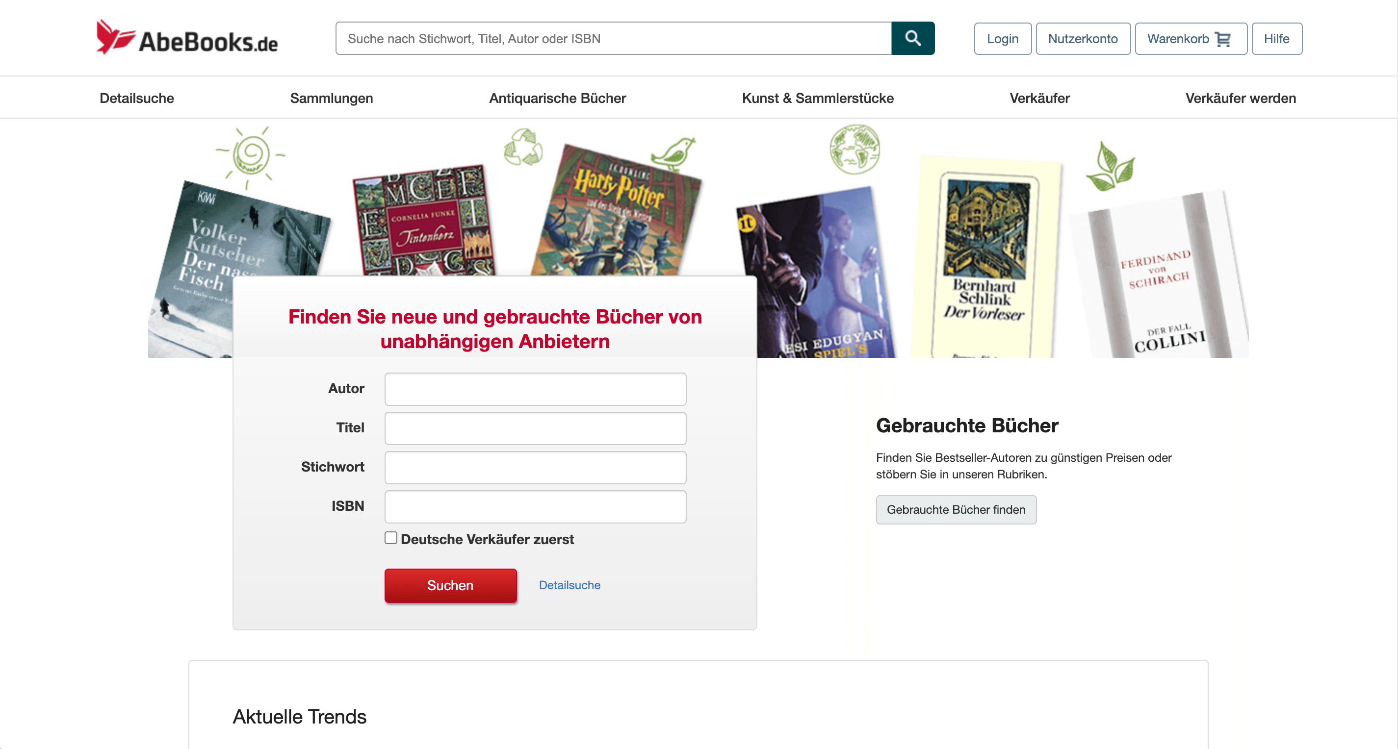AbeBooks webseite