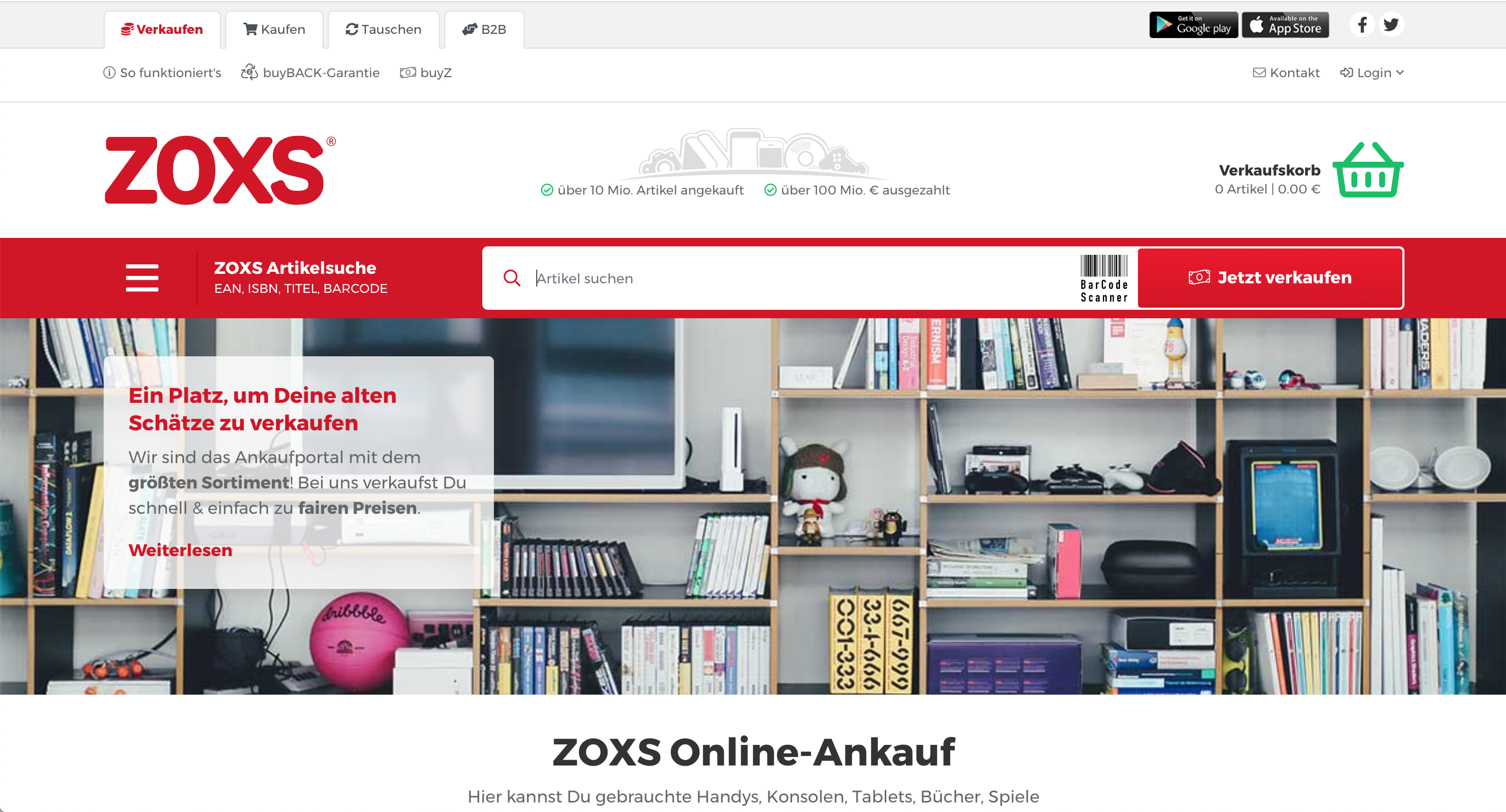 zoxs webseite