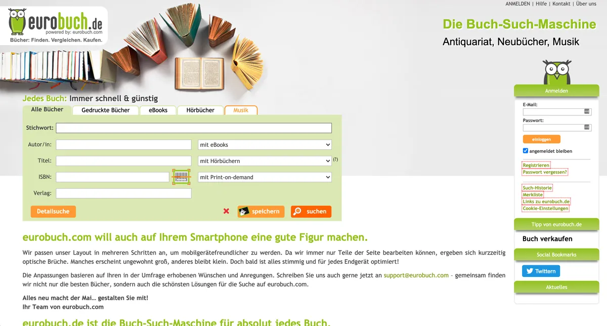 eurobuch webseite