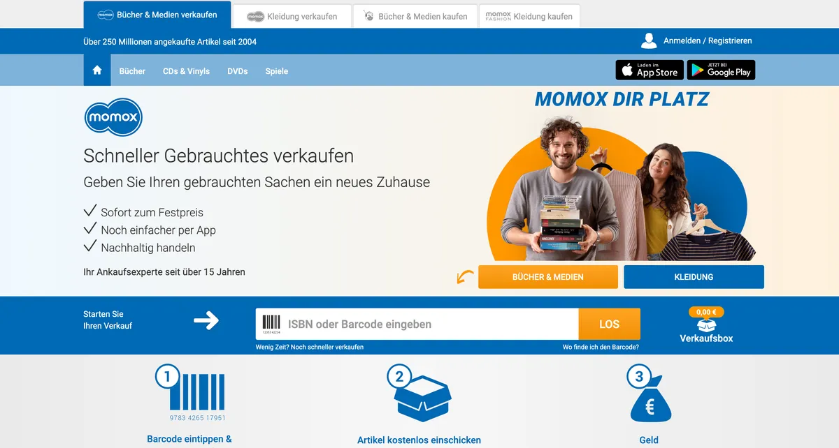 momox webseite