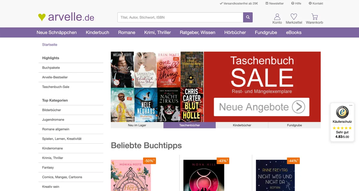 arvelle webseite