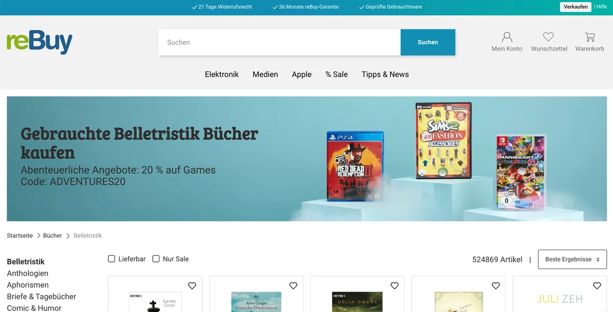rebuy webseite